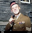 Russell Hunter dressed as soldier August 1981 Stock Photo - Alamy