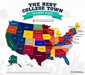 LOOK: Map showing the best college town in every state is going viral