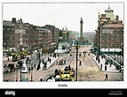 Sackville Street Dublin 1910 coloured photo of the main road and ...