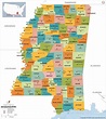 Mississippi County Map | Mississippi Counties