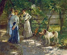 The daughters in the garden - Fritz von Uhde as art print or hand ...