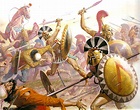 Spartans in melee combat against the Persians Ancient Persia, Ancient ...