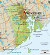 Physical Map of Rhode Island State USA - Ezilon Maps