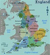 Map of United Kingdom (Regions of England) : Worldofmaps.net - online ...