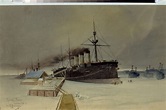 Le croiseur blinde Rossia - Oeuvre de Konstantin Vasilyevich Isenberg ...