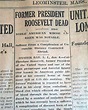 President Theodore Roosevelt death... - RareNewspapers.com