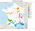 France Map of Vineyards Wine Regions