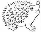 A Hedgehog Coloring Pages - Cute Animal Coloring Pages - Páginas para ...