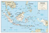 Grande detallado mapa político de Indonesia con carreteras y ...