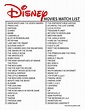 Free Printable Disney Classic Movies List! | Disney movies to watch ...