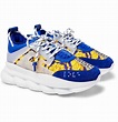 Versace - Chain Reaction Panelled Shell, Rubber And Suede Sneakers ...