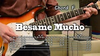 Besame Mucho - guitar Tab and Chords, como tocar, lesson, レッスン Acordes ...