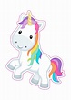 Unicornio colorido fundo transparente png