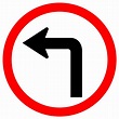 Turn Left Traffic Road Sign 2306694 Vector Art at Vecteezy