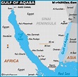 Map of Gulf of Aqaba, Gulf of Aqaba Location Facts, Bodies of Water ...
