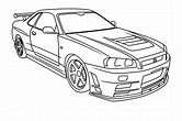 Skyline Gt R R34 Coloring Coloring Pages
