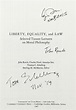 Liberty, Equality, and Law John Rawls Amartya Sen First Edition Signed