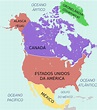 Mapa político de América | Países de América del Norte y América del ...