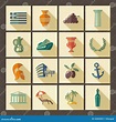 Traditional Symbols of Greece Stock Vector - Illustration of classical ...