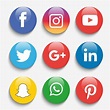 Set Social Media Vector Art PNG, Social Media Icons Set Logo Vector ...