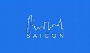 Premium Vector | Saigon logo in line art modern style
