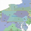 Pennsylvania Area Code Maps -Pennsylvania Telephone Area Code Maps ...