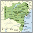 Map of Bahia, Brazil