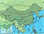 Muralla China mapa - Mapa de la gran muralla China (Asia Oriental - Asia)