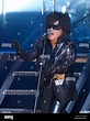 Toshimitsu 'Toshi' Deyama of 'X Japan' performing on stage at Massey ...