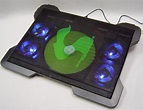 VENTILADOR PARA LAPTOP CON MALLA 5 VENTILADORES LED 2 PUERTOS USB 2.0 ...