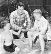 “Gunsmoke” star James Arness at home with his young sons Rolf and Craig ...