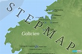 StepMap - Galicien - Landkarte für Spanien