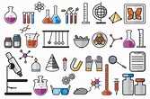 Illustration of chemistry laboratory instruments set - Download Free ...