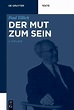De Gruyter Texte Ser.: Der Mut Zum Sein by Paul Tillich (2015, Trade ...