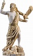 Zeus grekiska gud jupiter åskstaty statyett guld alabaster 23,5 cm ...