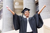 26458463 - happy african american female student with diploma at ...