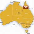 Map of Australia. Map of Australia highlighting the city of Mount Isa ...