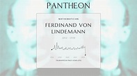 Ferdinand von Lindemann Biography - German mathematician (1852–1939 ...