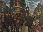 Hans Baluschek: Großstadtlichter, 1931, Öl auf Leinwand © Stadtmuseum ...