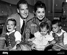 Esther Williams (top right), and family, husband Ben Gage (top left), l ...