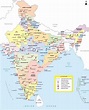 Grande detallado mapa administrativo de la India con principales ...