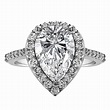 True Romance Pear Shape Halo Engagement Ring - Johnson Jewelers