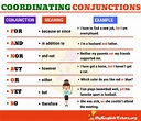 Coordinating Conjunctions | Coordinating conjunctions, Learn english ...