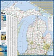 Large detailed map of Michigan with cities and towns