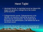 Henri Tajfel Identidad Social la identidad social se