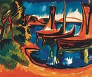 Karl Schmidt-Rottluff (German, 1884-1976), Boote am Wasser (Boote im ...