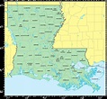 Counties Map of Louisiana - MapSof.net