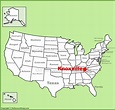 Knoxville location on the U.S. Map - Ontheworldmap.com