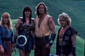 Gabrielle (Renee O'Connor), Xena (Lucy Lawless), Hercules (Kevin Sorbo ...