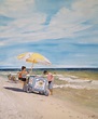 Oak Island Beach Scene Painting by John Schuller